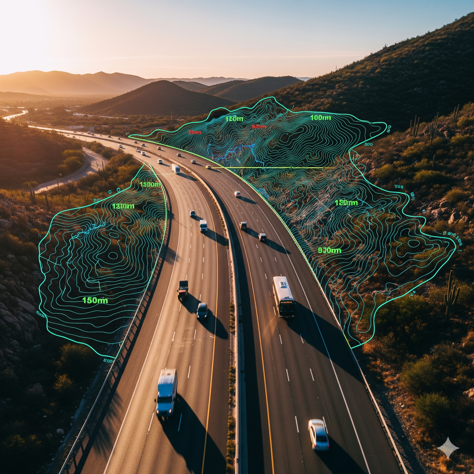 LiDAR para carreteras y transporte: corredores, secciones y drenaje